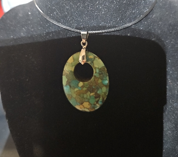 African Turquoise Pendant - Picture 5 of 11